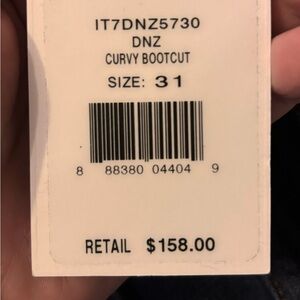 Joe’s Jeans Curvy Bootcut - new - never worn - size 31 - Danitza style